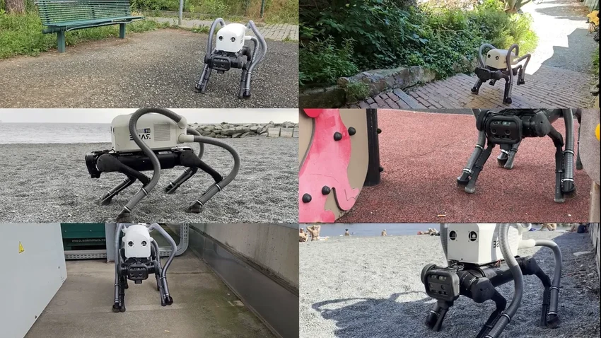 Четвероногий робот-уборщик научился пылесосить пляжный мусор