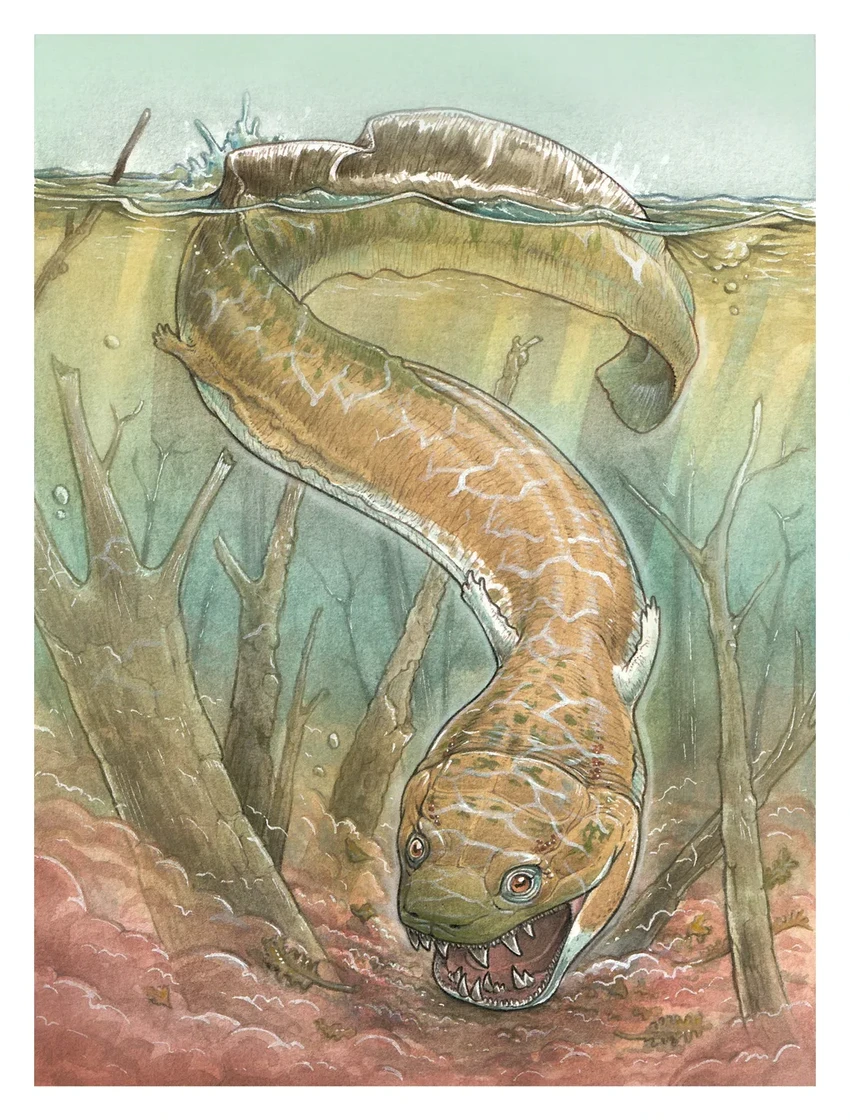 Гигантский хищник с головой как унитаз: кто правил болотами до динозавров