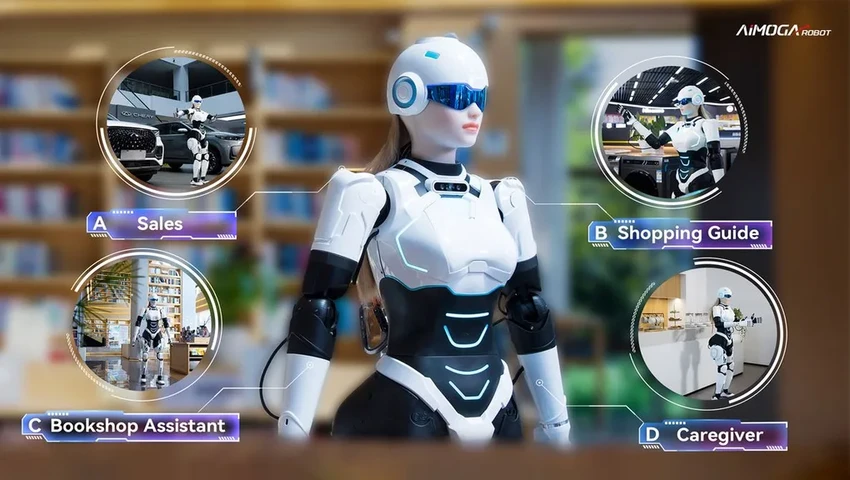 Chery представила человекоподобного робота Mornine для презентации авто