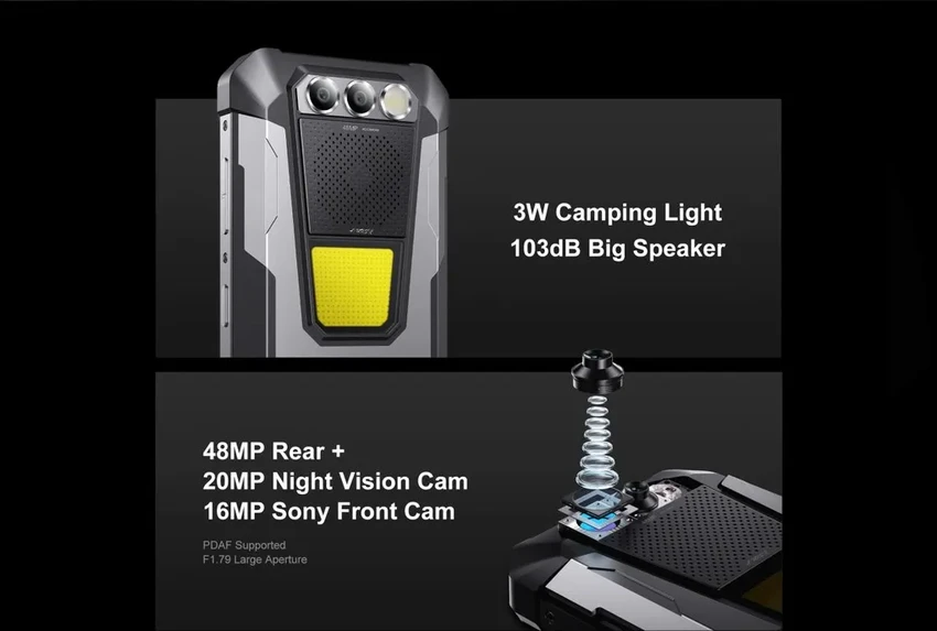 Новый бронефон F106 PRO: мощный фонарь, месяц автономной работы и защита