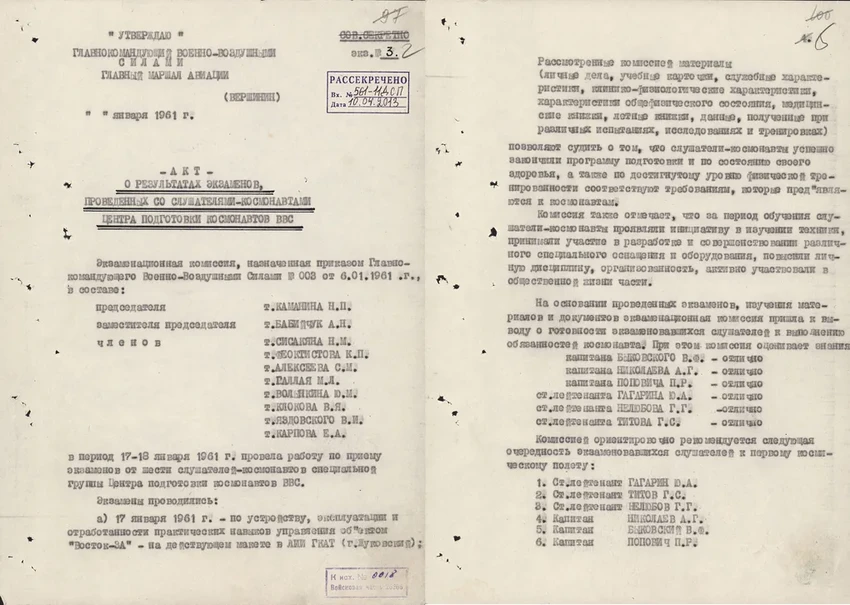 Первый отряд космонавтов: как из двадцати претендентов выбрали Гагарина