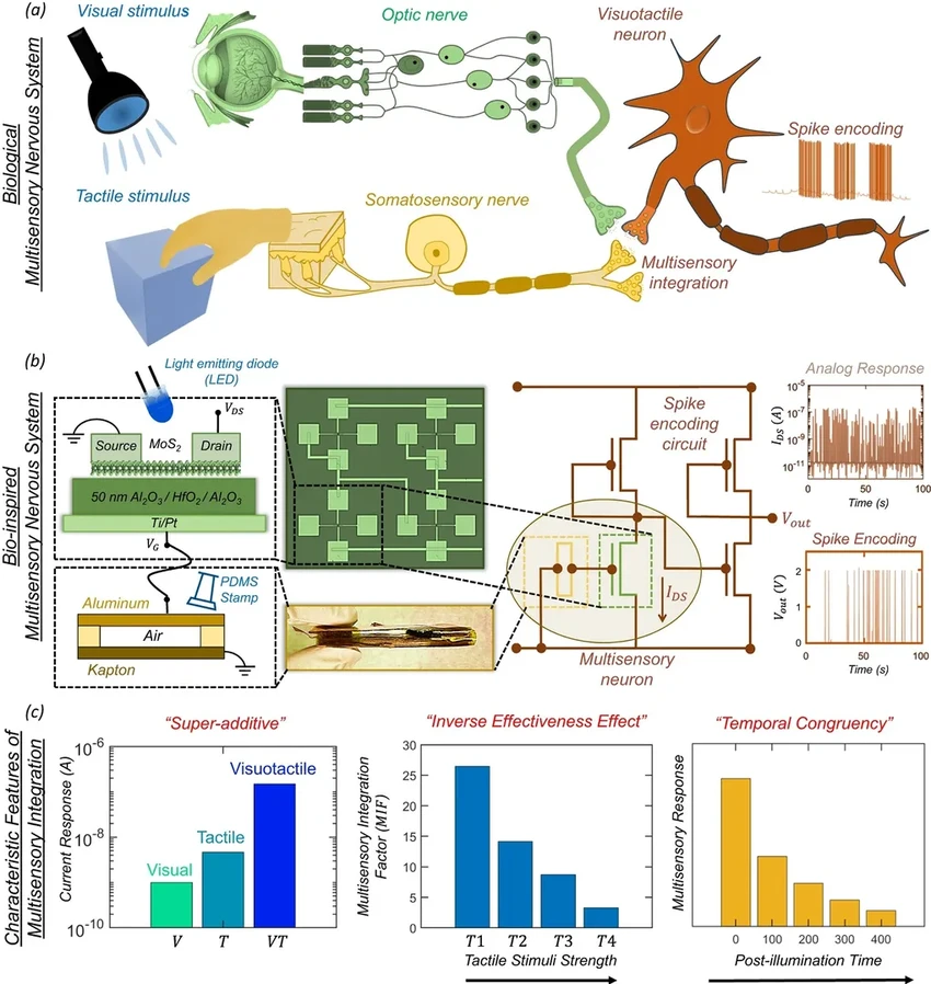 Ученые создали нейрон для роботов, одновременно воспринимающий зрение и осязание