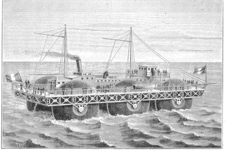 Необычный корабль с колесами: сможете угадать, для чего его построили в XIX веке?
