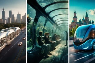 Общественный транспорт будущего: летающие такси и подводные метро в 2049 году