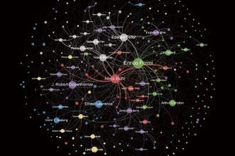 Карта связей учёных: кто на самом деле был ключевым в Манхэттенском проекте