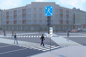 Знак «Диагональный пешеходный переход»: что он означает и как его проезжать